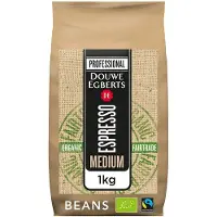 Douwe Egberts Koffiebonen Medium Roast Bio, Commerce Équitable, Café En Grains 1000g, Arôme Riche Et Intense, Torréfaction Moyenne, Saveur Authentique, Café Premium Bio 1kg