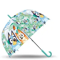 Kids Filles, Parapluie, Bluey manual umbrella 46cm, Turquoise, Transparent