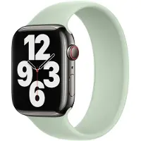Apple Bracelet Boucle unique en Silicone pour Watch | 38/40/41/42 mm - Taille 1 - Mineral Green