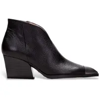 Hispanitas pour femme. HI243596 Bottines en cuir à bout rond noir (40), 3 à 5 cm, Fermeture éclair, Casuel