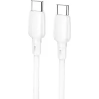 Borofone USB-C to USB-C Cable BX93, 60W, 3A, 1m, White