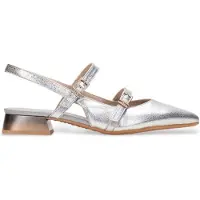 Hispanitas pour femme. HV253922 Sandales en cuir Dali argentées (38), 1 à 3 cm, Boucle, Casuel, Fête