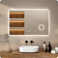 Mirlux Miroir de salle de bain avec éclairage LED et chauffage - 110x70CM