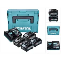 Makita Power Source Kit 2x BL 4025 batterie 40 V max. 2,5 Ah XGT + 2x BL 4040 batterie 40 V max. 4,0 Ah XGT + chargeur DC 40 RA + Makpac
