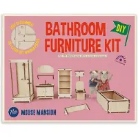 Het Muizenhuis Ensemble de meubles pour salle de bain Het Muizenhuis - Meubles en bois pour maison de poupées