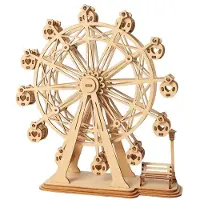 Rokr Puzzle 3D Grande Roue en Bois - - 120 Pièces - Architecture et monument - Mixte - A partir de 7 ans