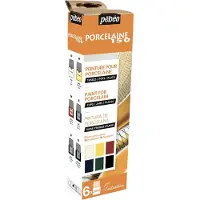 Pebeo 69.7906 Ensemble de couleurs pour porcelaine 6x20 ml