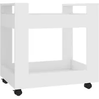 vidaXL Chariot de bureau Blanc 60x45x60 cm Bois d'ingénierie