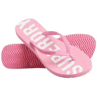 Superdry Femme Logo En Relief Code Core Sport Tongs, Rose &amp; Crème - Pointure: L