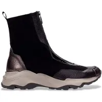 Hispanitas pour femme. CHI254321 Baskets en cuir Nepal Bolmet noir (38), 3 à 5 cm, Fermeture éclair, Casuel