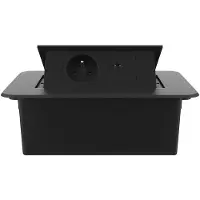 Livolo  | Noir | 2 | Poussière de socket pop-up | Construit -in | France |