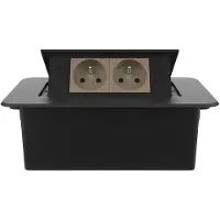 Livolo  | Noir | 2 | Poussière de socket pop-up | Construit -in | France |