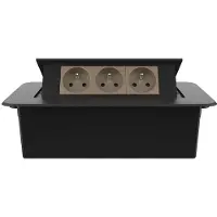 Livolo  | Noir | 3 | Poussière de socket pop-up | Construit -in | France |