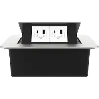 Livolo  | Argent | 2 | Poussière de socket pop-up | Construit -in | USB / USB-C