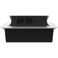 Livolo  | Argent | 3 | Poussière de socket pop-up | Construit -in | Double