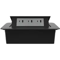 Livolo  | Noir | 3 | Poussière de socket popup | Construit -in | USB et USBC