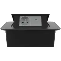Livolo  | Noir | 2 | Poussière de socket pop-up | Construit -in | France |
