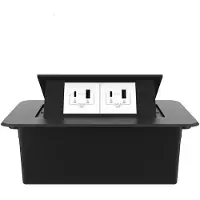 Livolo  | Noir | 2 | Poussière de socket pop-up | Construit -in | +