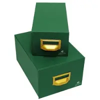 Mariola Boîte en carton avec couvercle en geltex pour 500 fiches (155x100x250 mm) 2-500