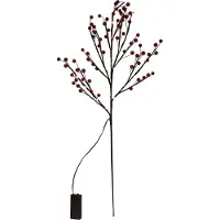 Svenska Living Branche artificielle vivante « Baie des neiges » 20 LED, 75 cm