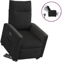 vidaXL Fauteuil relax releveur électrique noir tissu