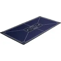 Engelhart Tapis de poker bleu 118x59cm