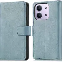 IMoshion Étui de télephone portefeuille de luxe pour Xiaomi Redmi 15C (5G) - Bleu clair