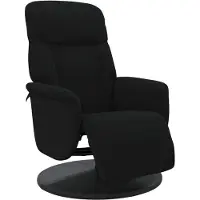 vidaXL Fauteuil relax avec repose-pieds noir velours
