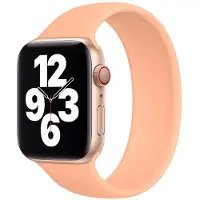 Apple Bracelet Boucle unique en Silicone pour Watch | 44/45/46/49 mm - Taille 6 - Cantaloupe