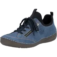 Rieker Baskets basses bleu foncé / noir