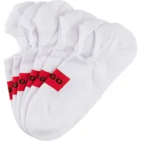 HUGO Lot de trois paires de chaussettes invisibles avec étiquettes logo rouges