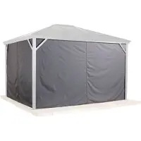 Sojag set de rideaux assortis à Verona 10x14 gris foncé polyester