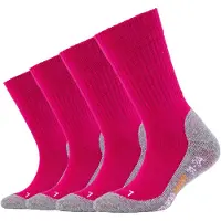 Camano Chaussettes de sport 'Kim' gris chiné / cyclamen