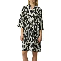 s.Oliver Robe-chemise noir / blanc cassé