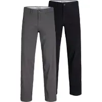 Jack & Jones Pantalon chino 'JPSTKane Dave' gris foncé / noir