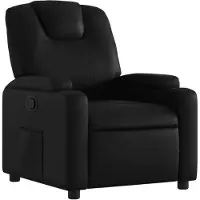 vidaXL Fauteuil de relaxation, similicuir, noir