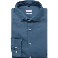 Seidensticker Chemise regular fit - sergé - bleu - sans repassage - Taille du cordon : 46