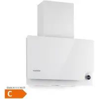 Klarstein Hotte Aspirante 60cm, Hottes de Cuisine Inclinées, Filtre de Hotte en Aluminium, Débit d'Air Puissant 586m³/h, LED, Ecran Tactile, Extracteur d'Air Silencieux, Hotte Efficace avec Evacuation