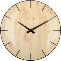 Nextime - 3249 - Horloge murale - 35cm - noir - Edge Wood Dome