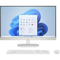 HP Ordinateur de bureau Tout-en-un 27-cr0077nf 27" AMD Ryzen 7 16 Go RAM 512 Go SSD Blanc coquillage - Azerty Français