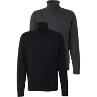 Jack & Jones Pull-over 'JJEBASIC' gris chiné / noir