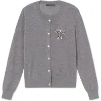 Lola Casademunt Cardigan gris chiné / noir