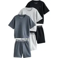 Next Pyjama marine / gris chiné / noir