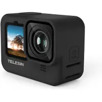 Telesin Housse de protection en silicone pour GoPro 9/10/11/12, noir