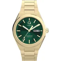 Timex Montre à affichage analogique 'Q Continental Day and Date' or