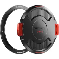 FreeWell Base Ring With Lid For Real Locking Vnd Dslr/dslm Camera Filter 77mm Noir