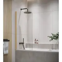 Badplaats Paroi baignoire Torino 60 x 140 cm L'or - verre transparent