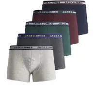 Jack & jones Junior Sous-vêtements bleu marine / gris foncé / vert foncé / lie de vin