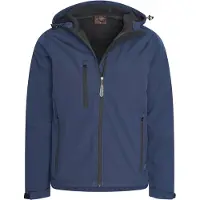 Cappuccino Italia Softshell Hooded Jacket Blue - Large XL