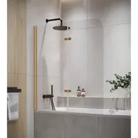 Badplaats Paroi baignoire Austin 100 x 140 cm l'or - verre transparent
